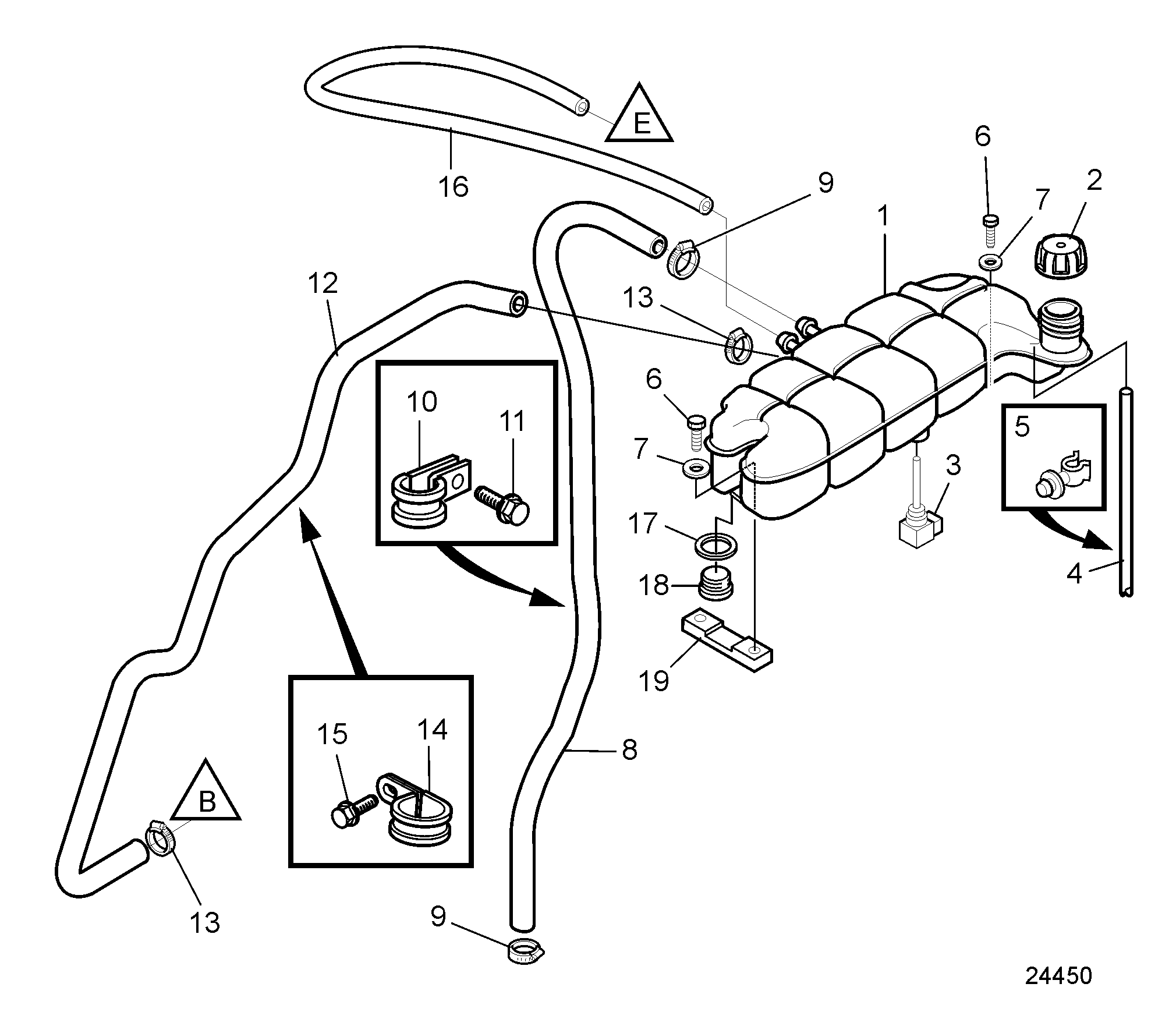 Expansion Tank with Connection Components SN-10914162
