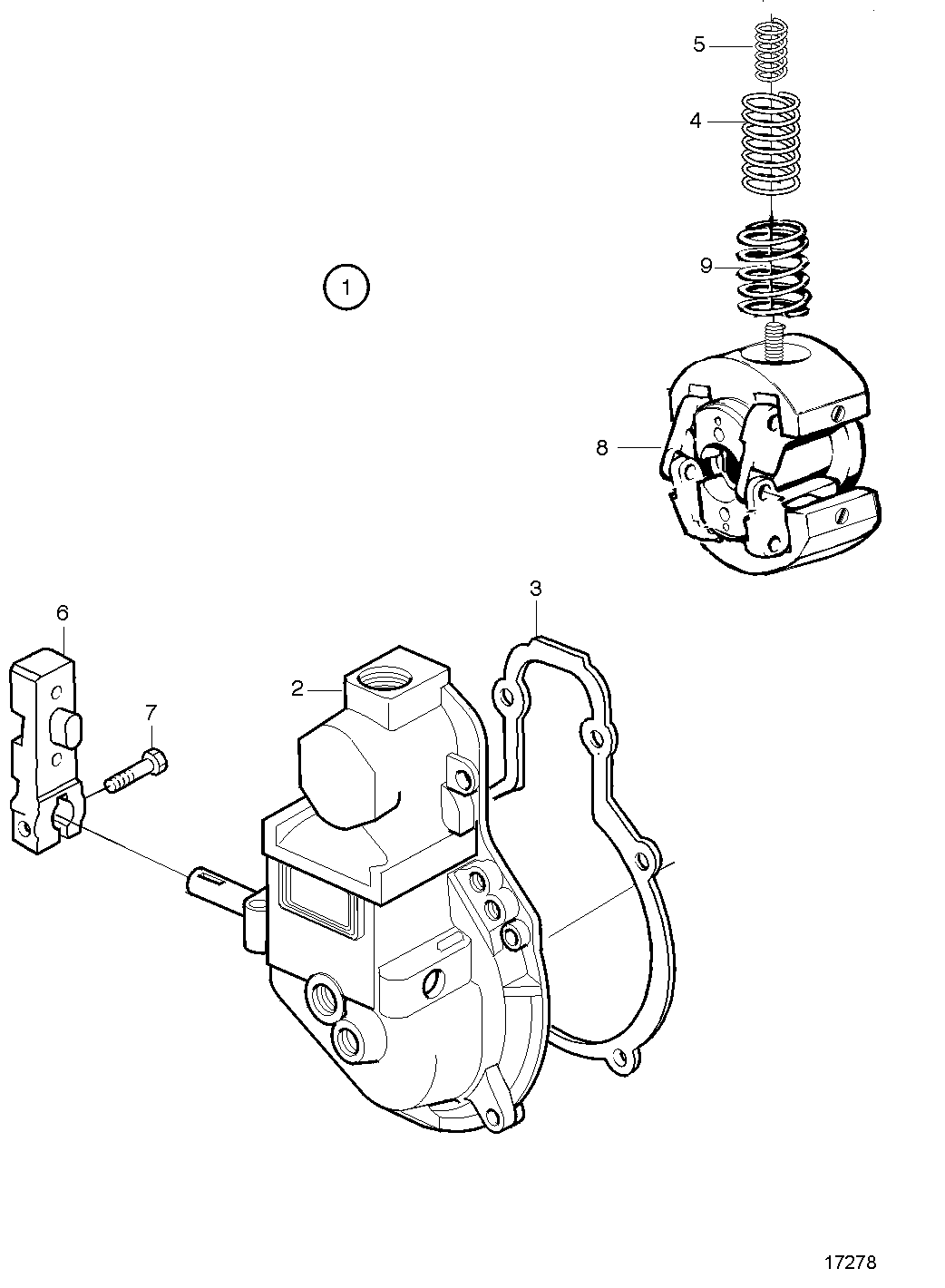 Règulateur centrifuge, pièces
