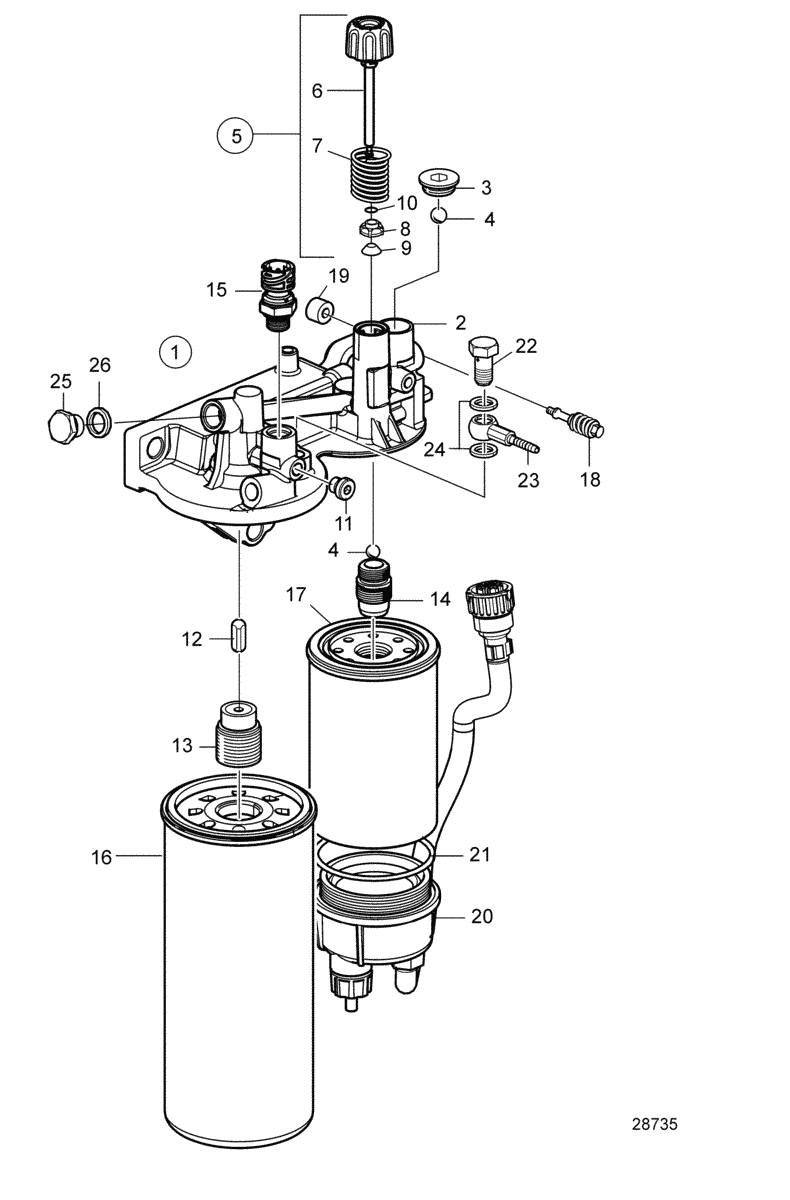 Fuel Filters Housing,Components.