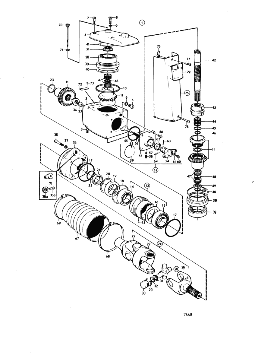 Engrenage superieur transmission AQ 280