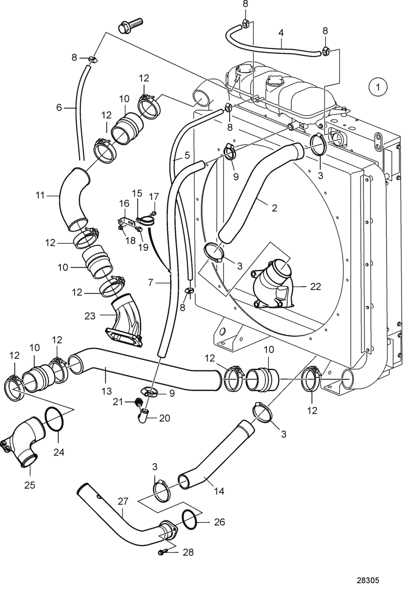 Radiator with Installation Components,RC
