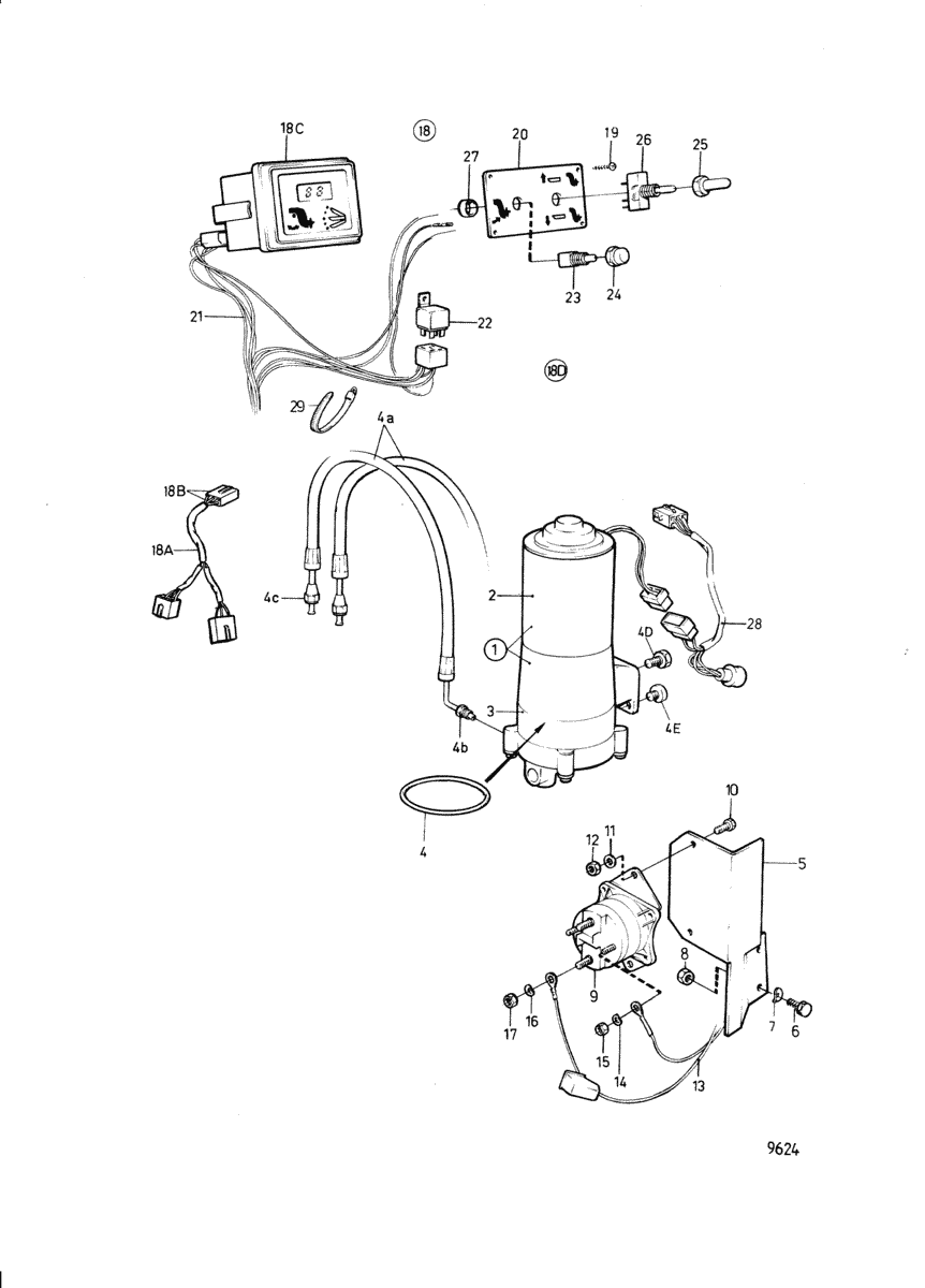 Pompe hydraulique et instrument de reglage d'assiette avec pieces de m