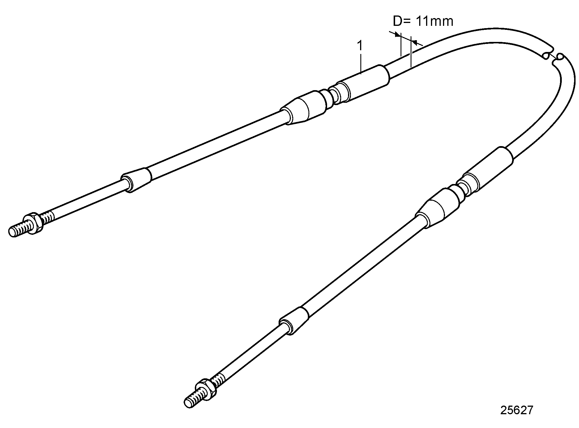 Cables de commande, type  233, 333, 443: Type 233