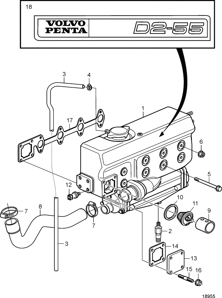Heat Exchanger with Integrated Exhaust Pipe