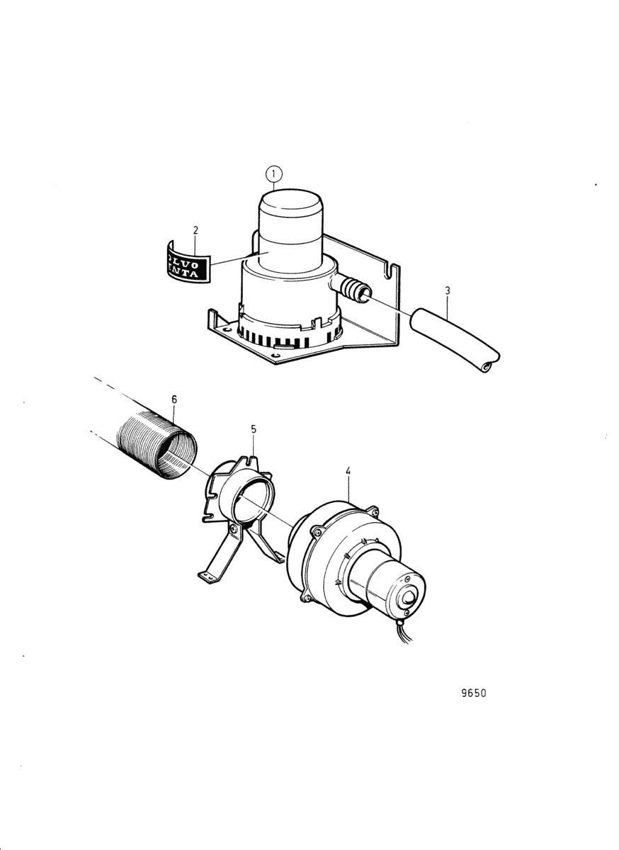 Pompe de vidange d'huile et ventilateur de compartiment moteur