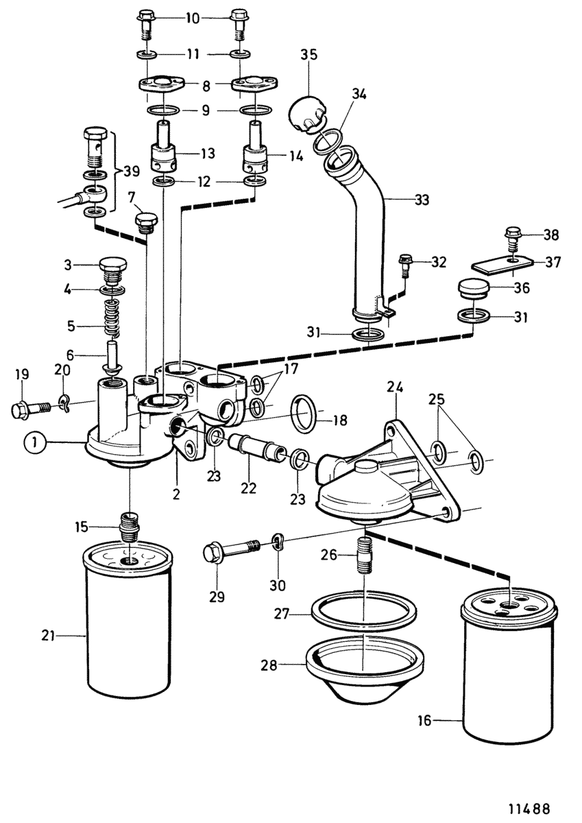 Boîtier de filtre á huile: A