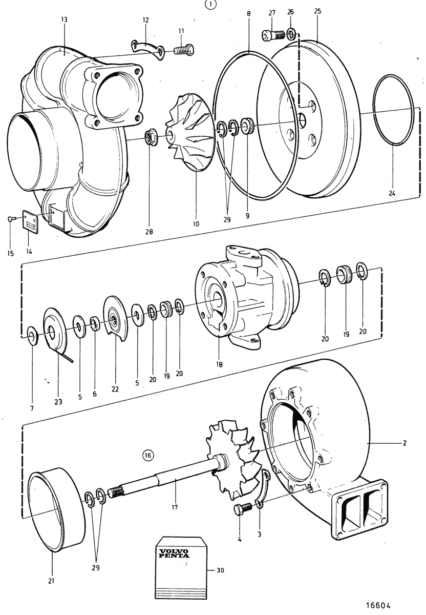 Turbocompresseur, pièces: 3826911