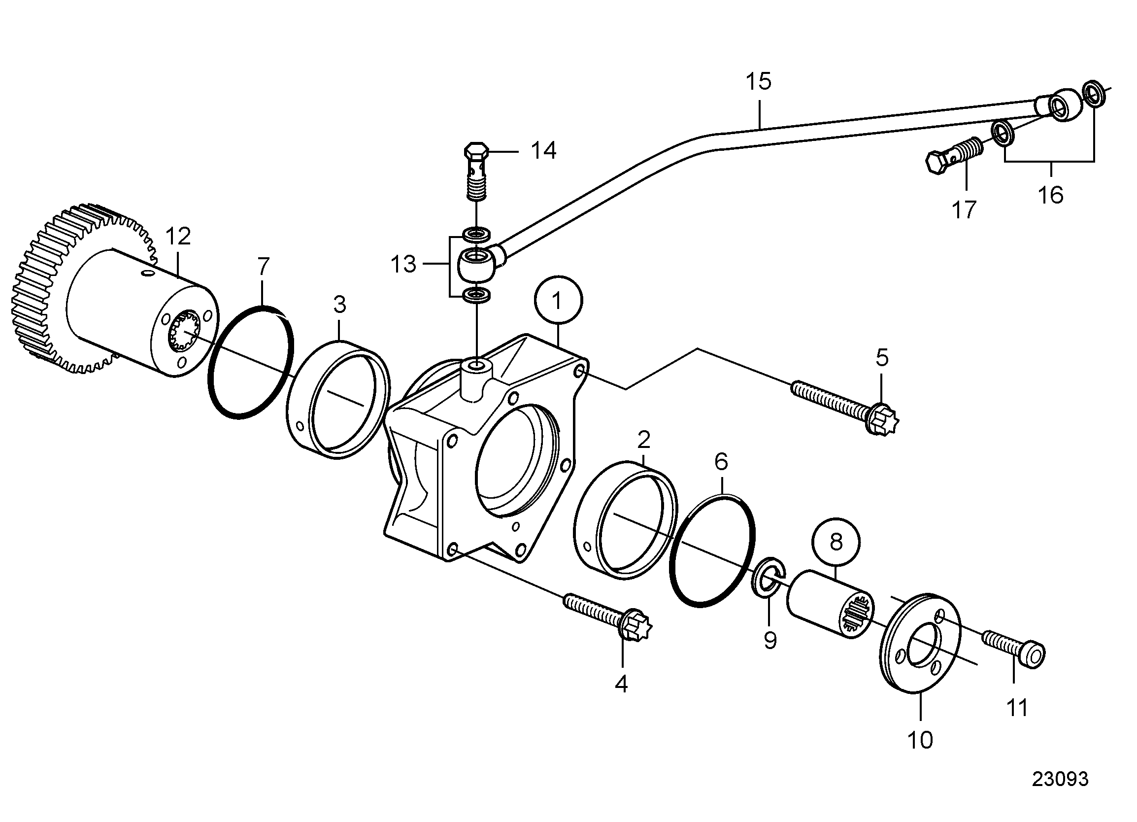 Kit connexion pour pompe hydraul, ''PTO A''. arbre cannelé